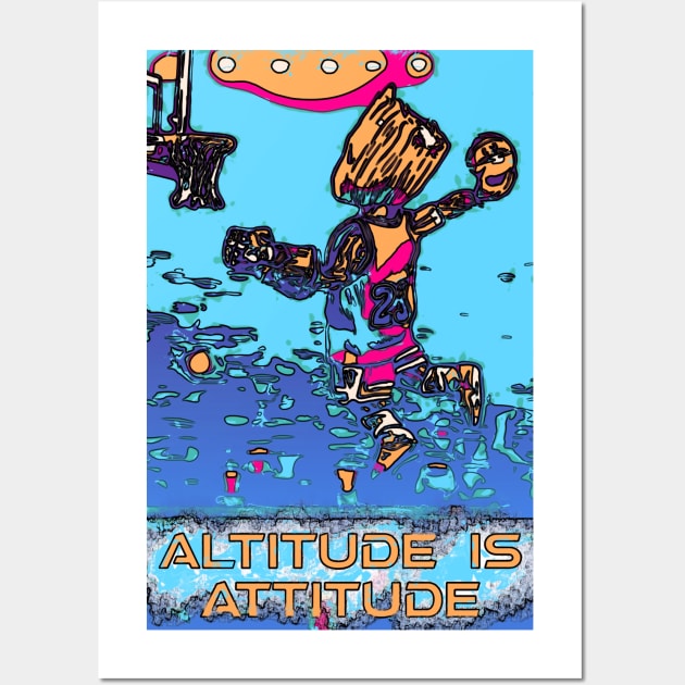 Basketball Altitude is Attitude Jump p5 Wall Art by FasBytes